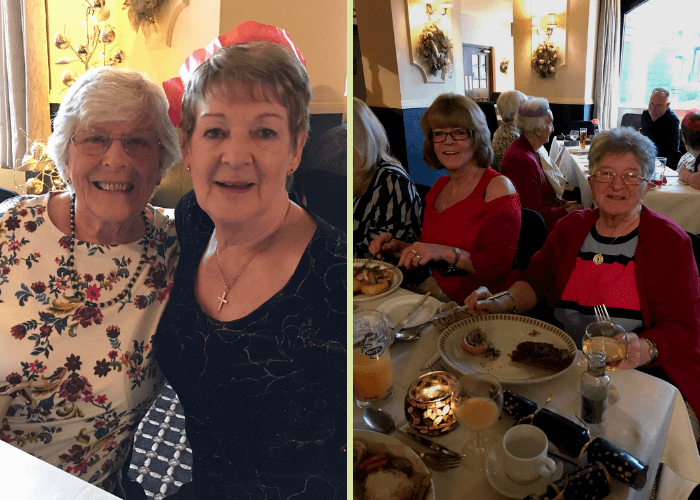 Residents at their Christmas lunch